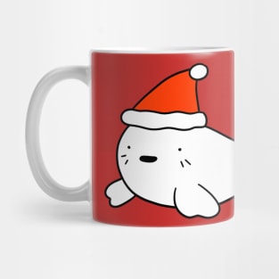 Santa Hat Harp Seal Mug